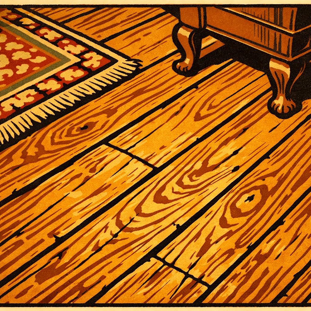 Hardwood flooring with gaps between planks in Nottingham NH home interior