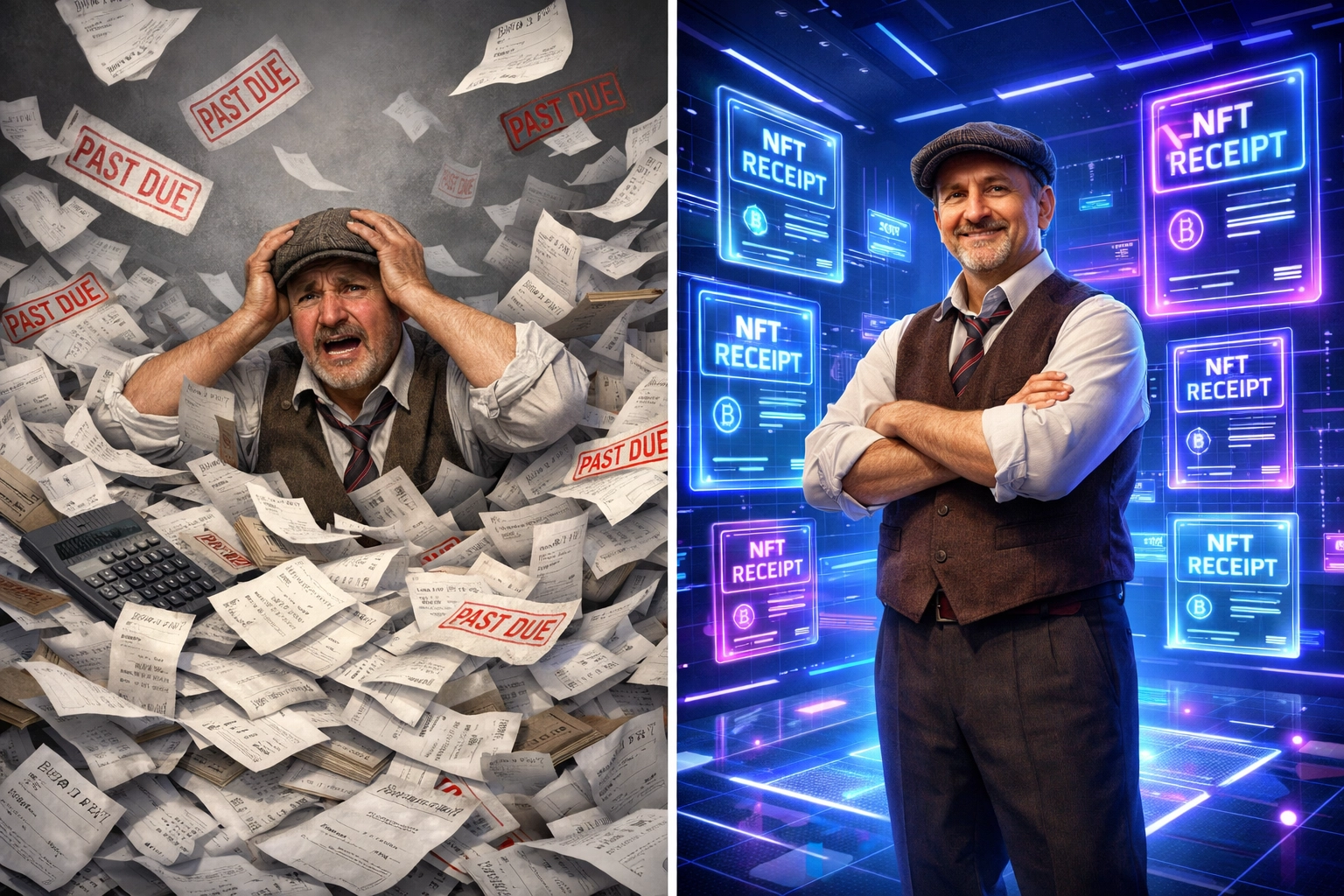 Chaotic paper invoices vs. streamlined NFT receipt accounting for crypto payments