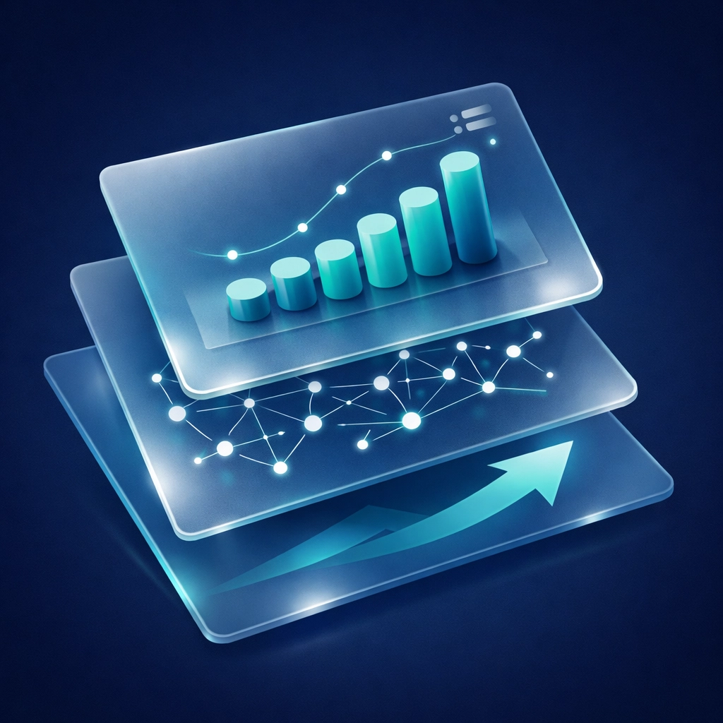 Marketing ROI reporting template integrating AI visibility metrics with standard performance indicators.