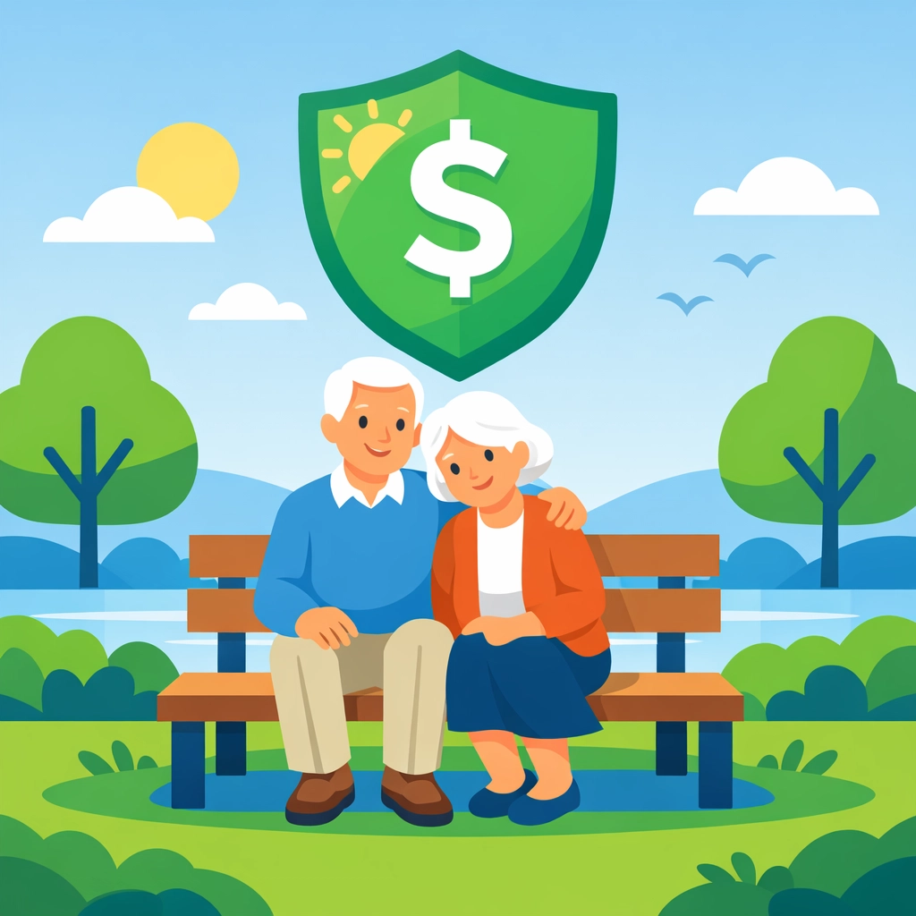 Senior couple benefiting from new 2026 tax update relief and protected social security income.
