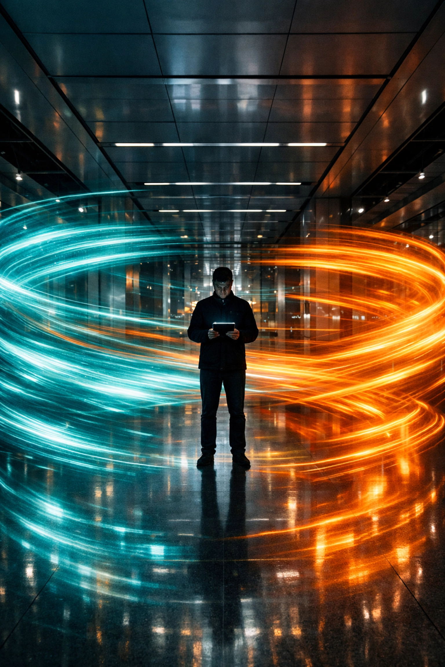 Business owner managing high-volume AI customer service interactions through automation.