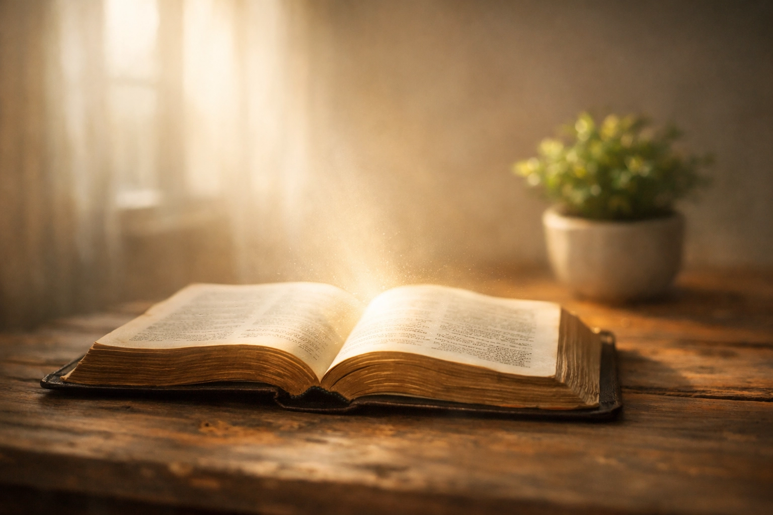 An open Bible in soft morning light, representing a scriptural lens on religious liberty and the hope of the Gospel.