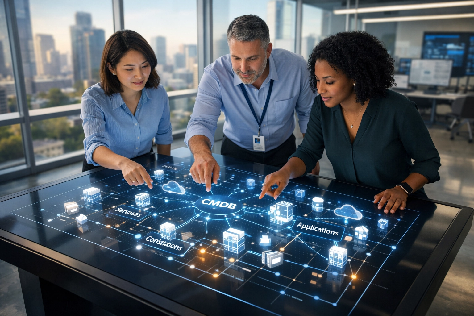 IT architects and a ServiceNow implementation partner designing a CMDB for Agentic AI scaling.
