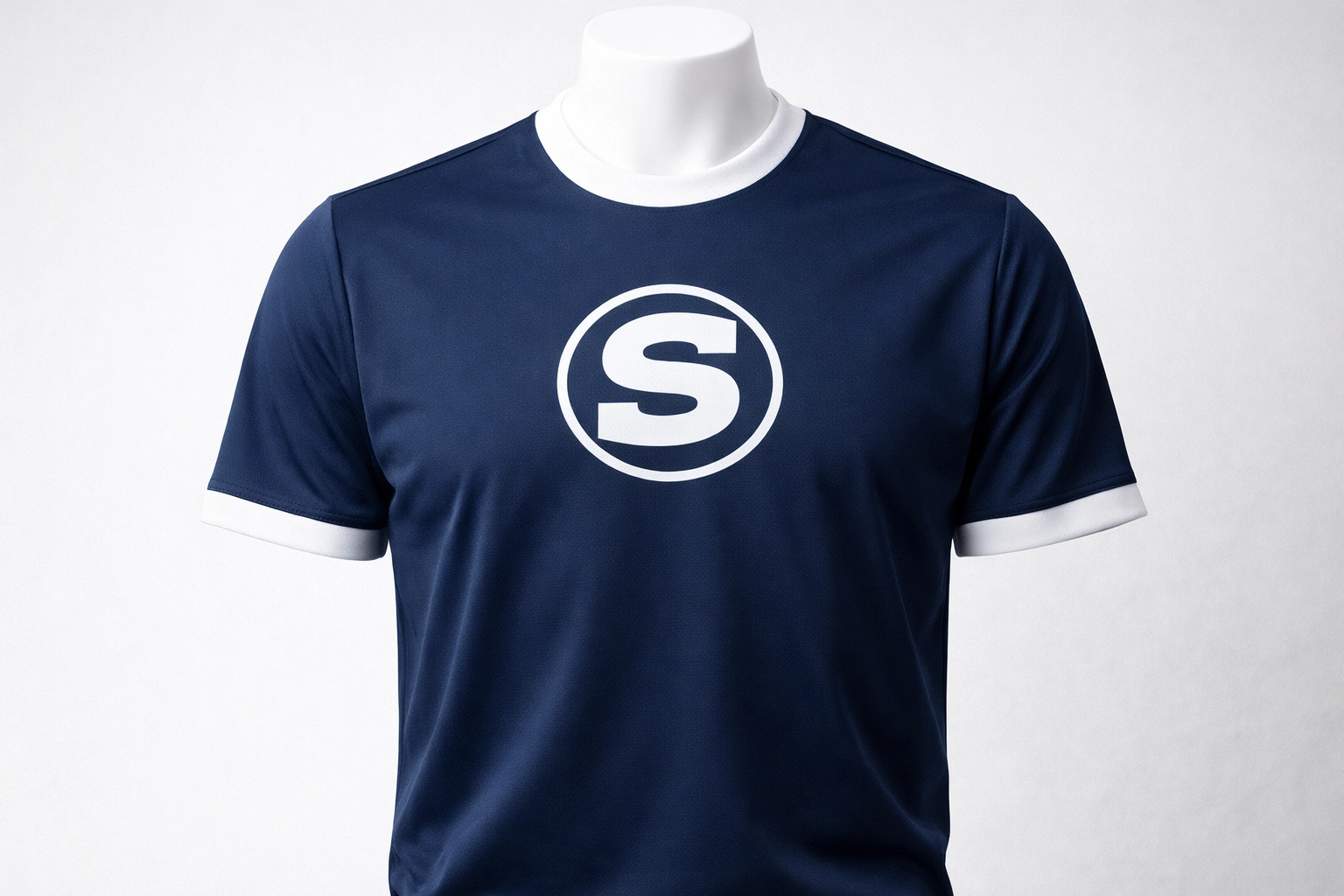 Simple custom team apparel design with minimal colors and clean layout