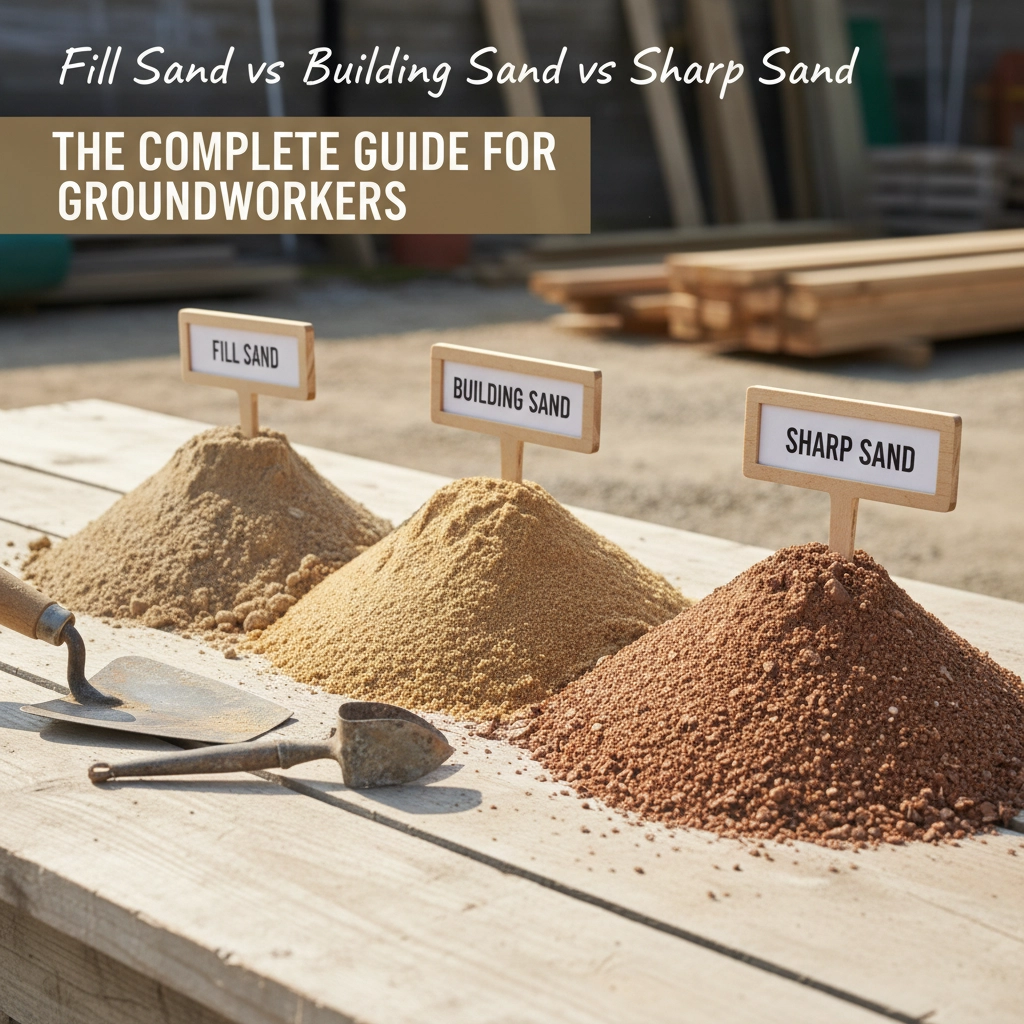 Fill Sand vs Building Sand vs Sharp Sand: The Complete Guide for Groundworkers