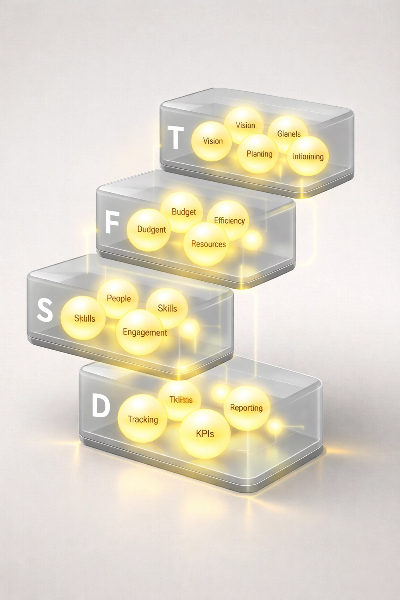 Diagram of four keyword containers illustrating the TFSD framework for Amazon listing optimization.