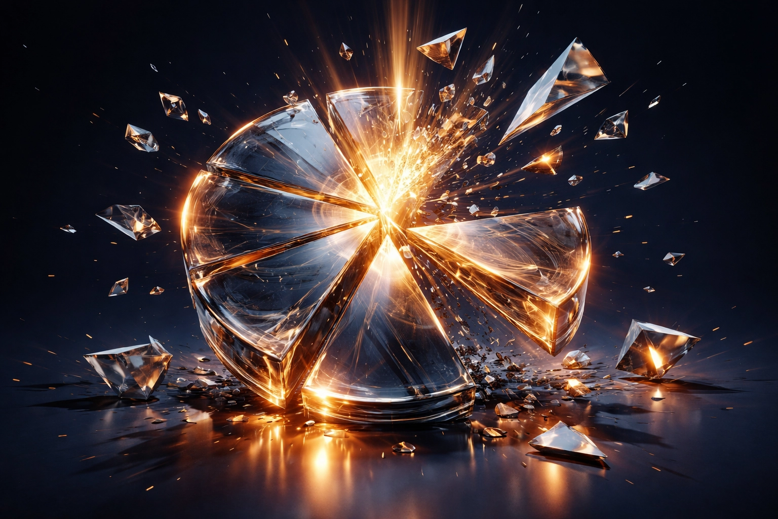 Broken pie chart illustrating the shift from traditional portfolios to alternative investments for serious capital.