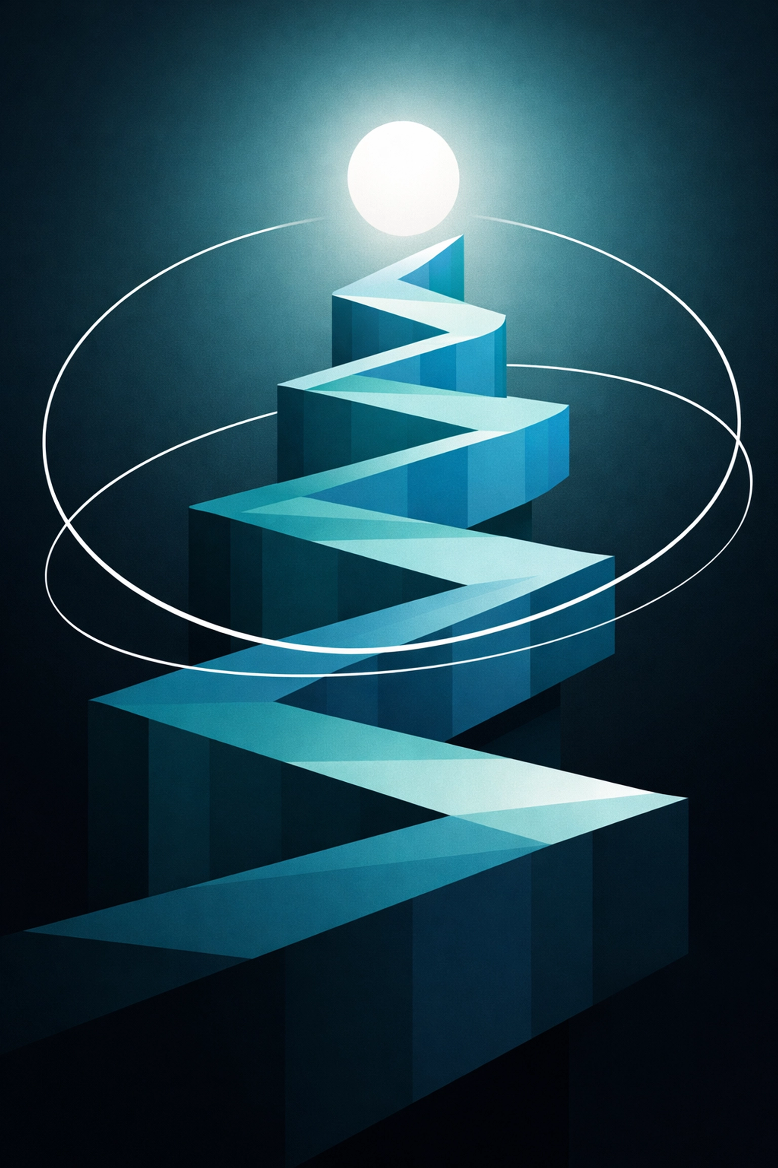 Geometric spiral representing continuous improvement and strategic value realization within the NAVIGATE framework.