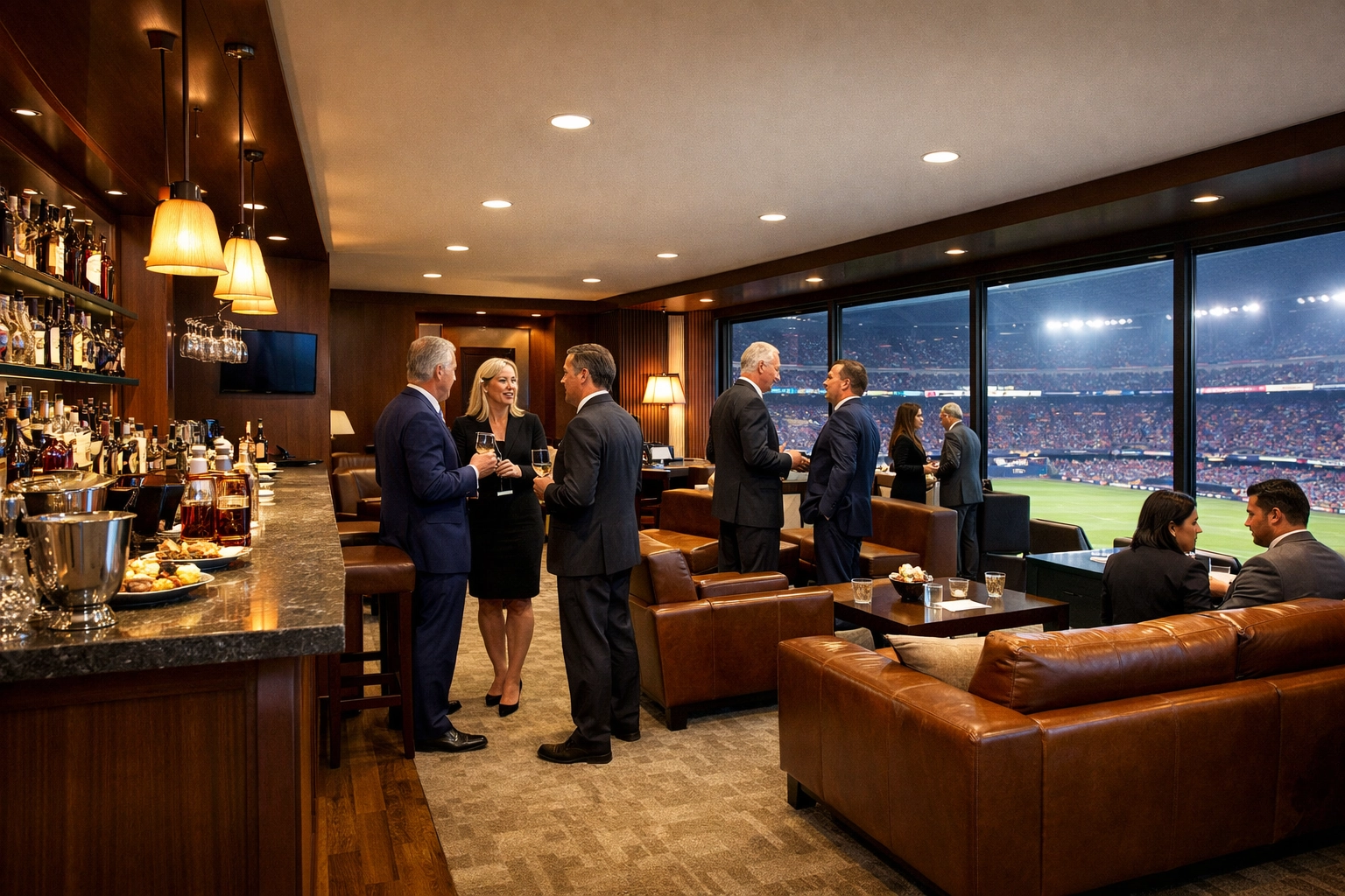 PRESS RELEASE: USA Entertainment Travel Unveils Revolutionary Super Bowl VIP Concierge Program – How 500+ Executives Are Maximizing ROI While Competitors Scramble for Last-Minute Bookings Luxury Super Bowl VIP suite with executives networking in premium corporate hospitality environment