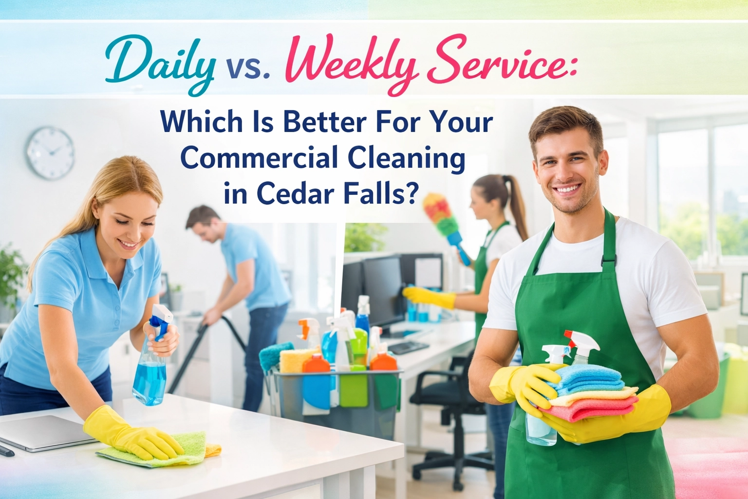 [HERO] Daily vs. Weekly Service: Which Is Better For Your Commercial Cleaning in Cedar Falls?