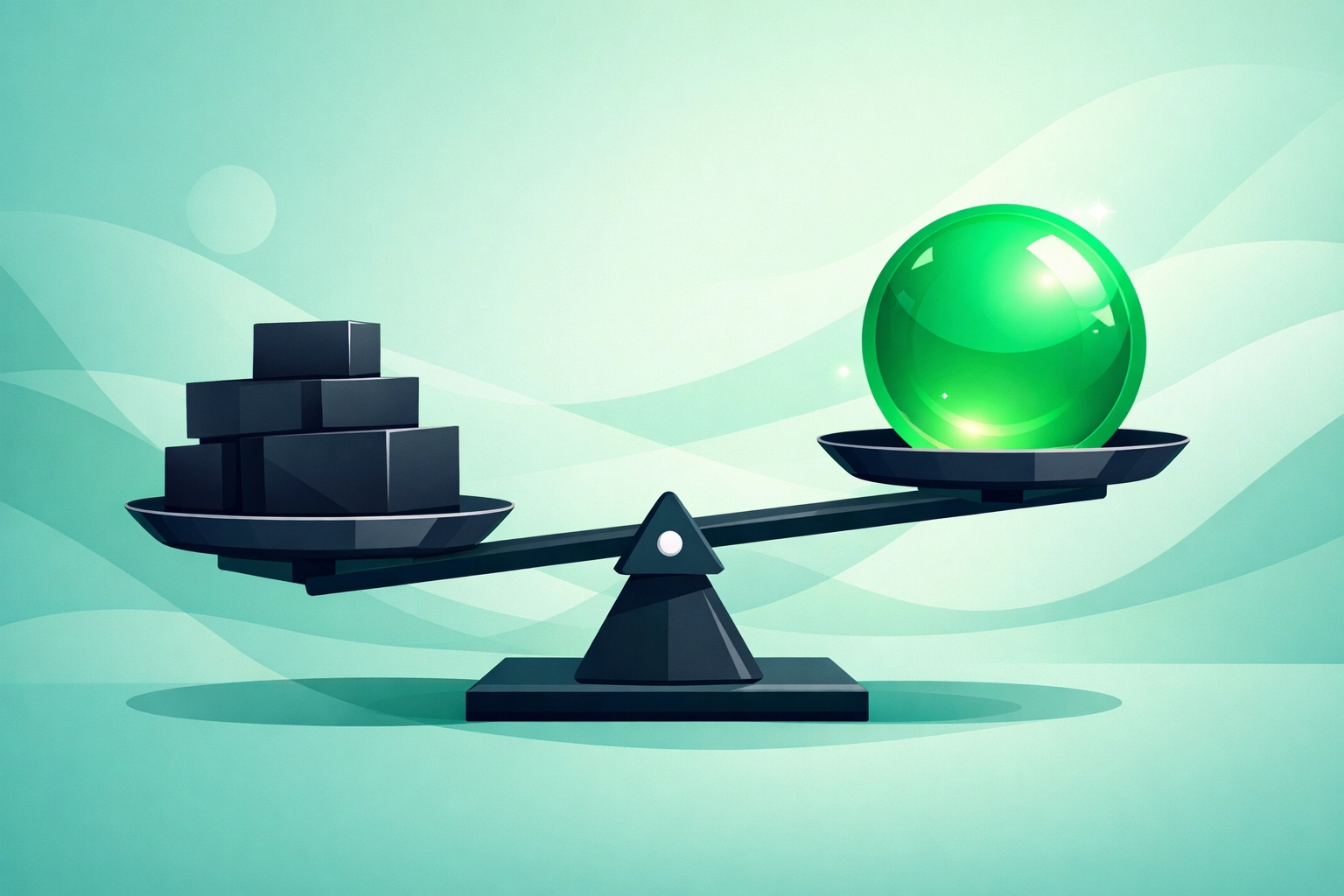 Balanza que representa el costo de los bienes vendidos frente al margen de utilidad bruta sobre ventas.