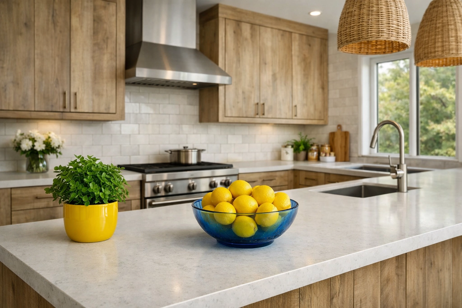 Sparkling eco-friendly luxury kitchen showcasing expert residential cleaning Massachusetts standards.