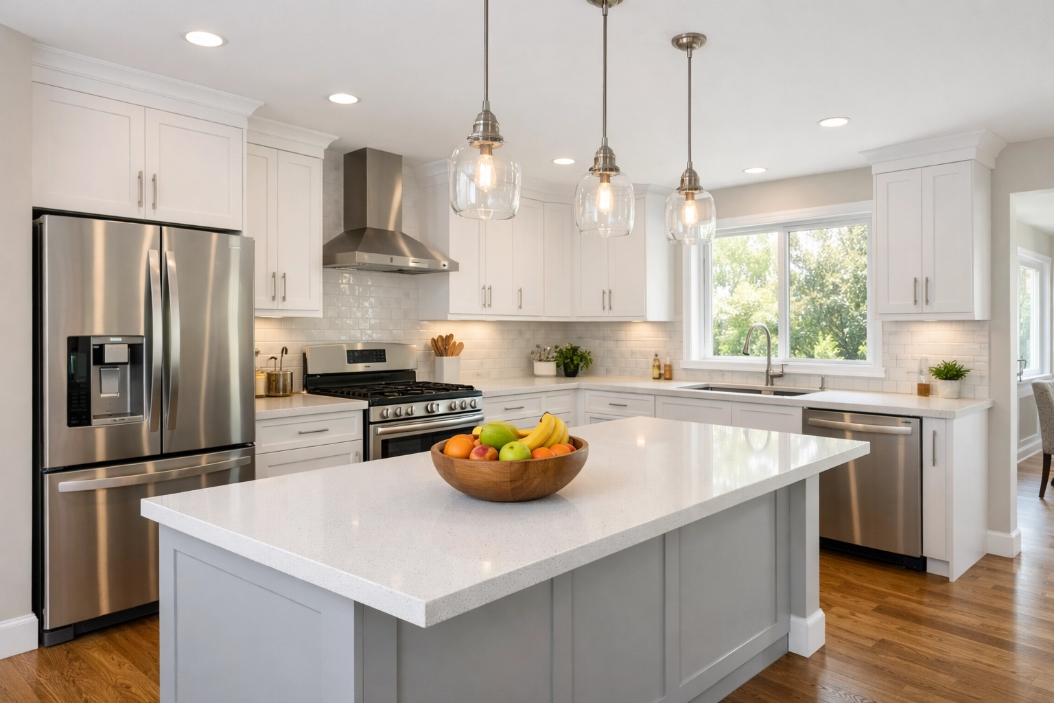 Updated kitchen interior in contemporary Chattanooga home with modern finishes