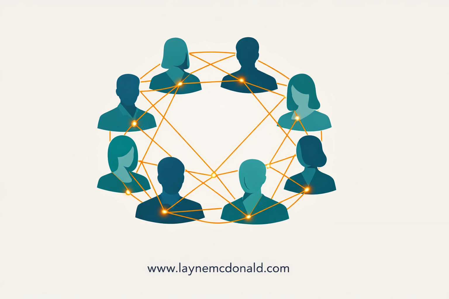 Interconnected silhouettes in a circle representing strong relational infrastructure and church community bonds.