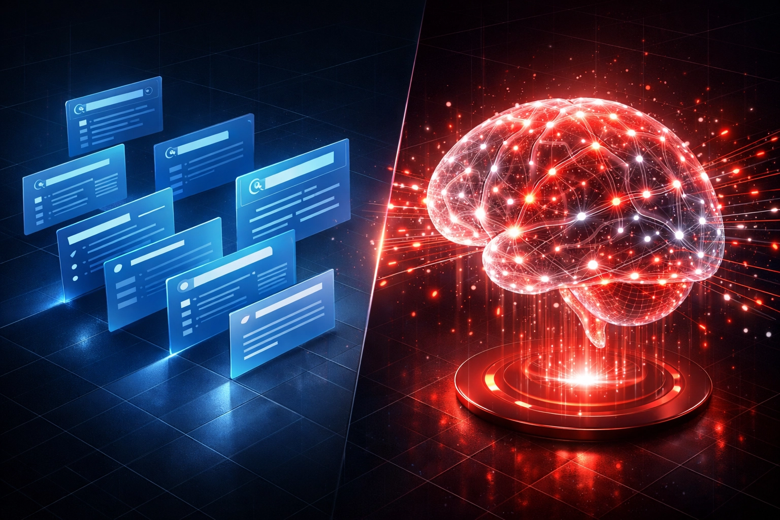 Transition from traditional SEO search results to AI-powered generative search engines