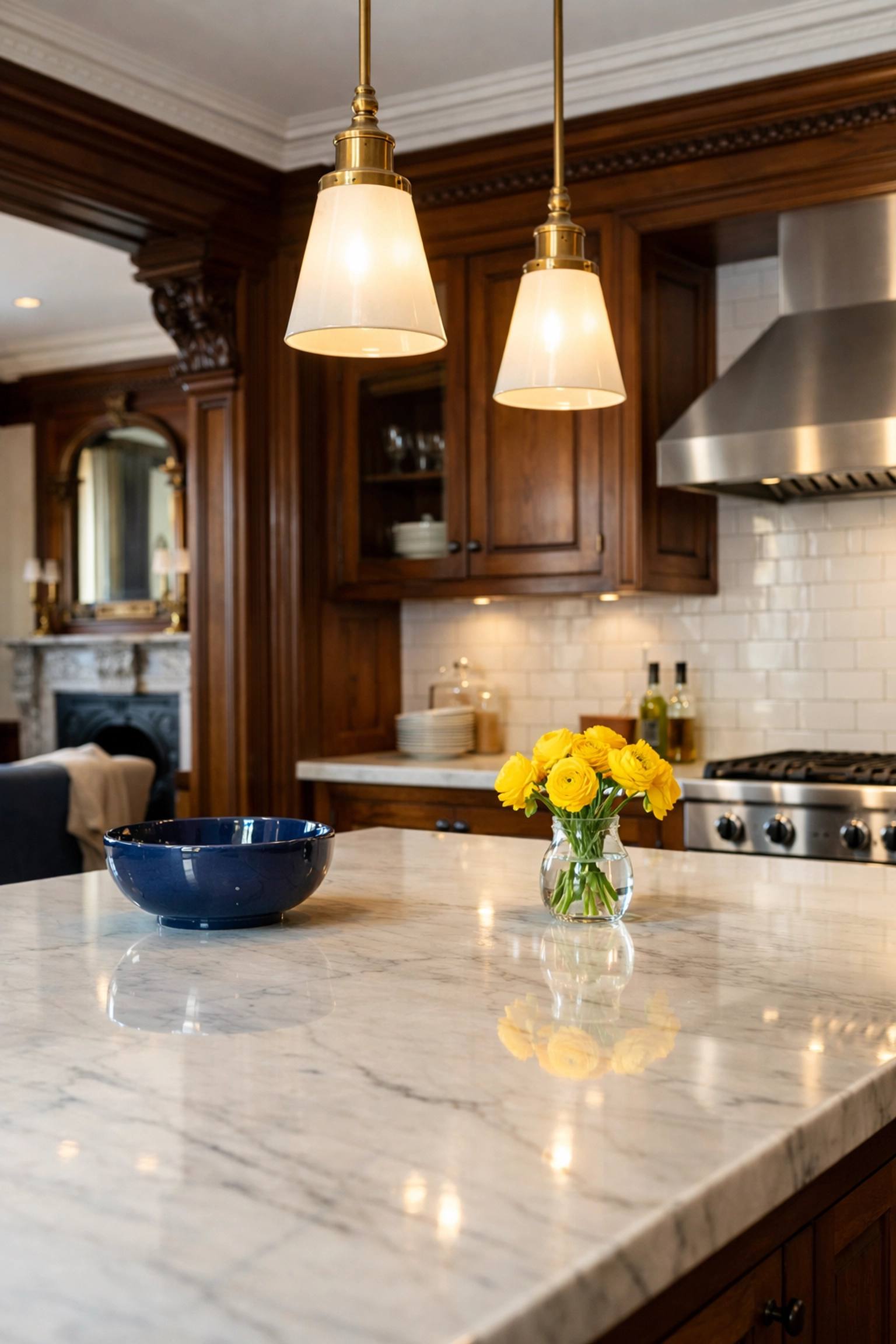 A pristine Beacon Hill kitchen deep cleaned by professional cleaners in Boston MA using eco-friendly products.