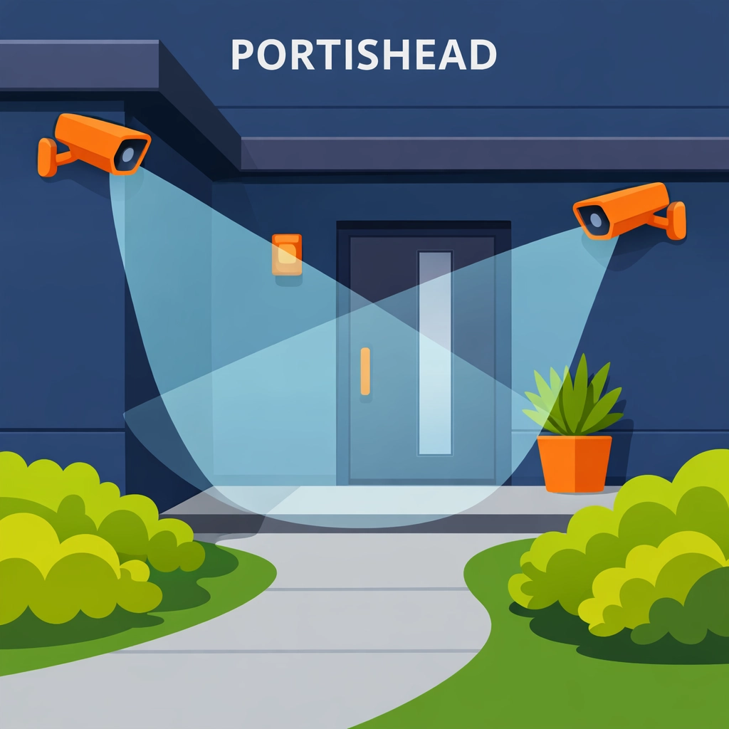 CCTV cameras positioned at entry points on Portishead residential property