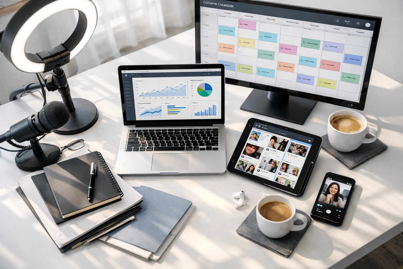 Multi-device workspace for omnichannel digital media content creation