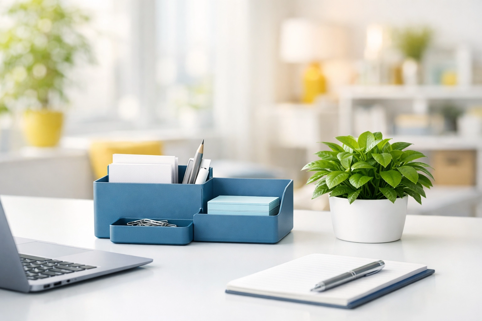 A dust-free, eco-friendly office workspace in Massachusetts showcasing expert office cleaning in Bedford.