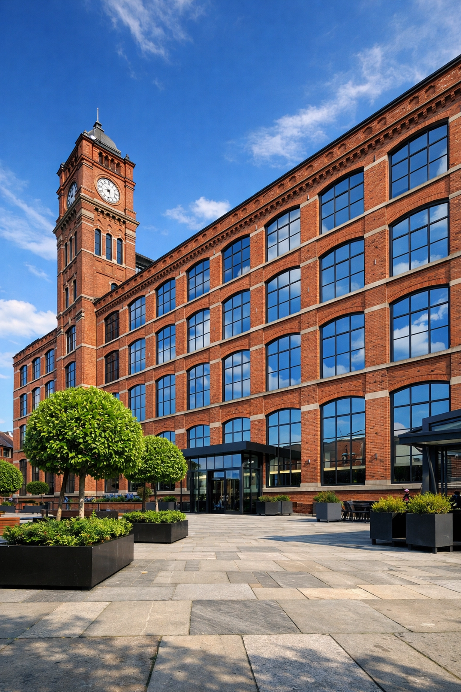 Converted Victorian mill in Oldham serving as a modern commercial property for business growth.