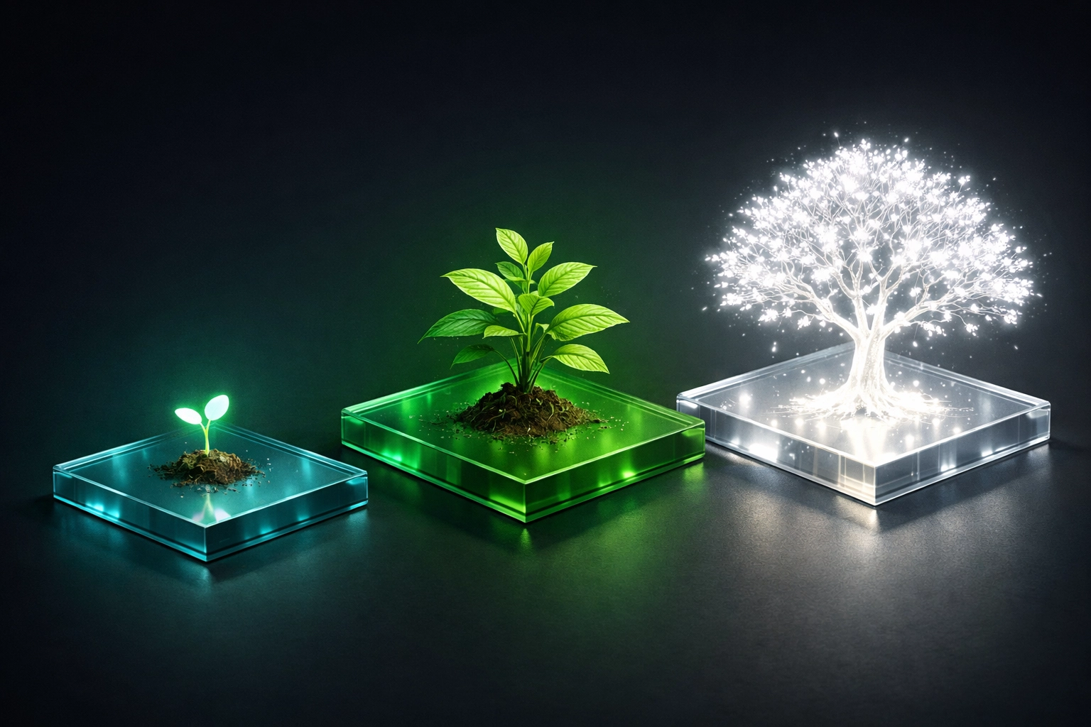 Visual metaphor for a 90-day content creation growth strategy from launch to full-scale monetization.