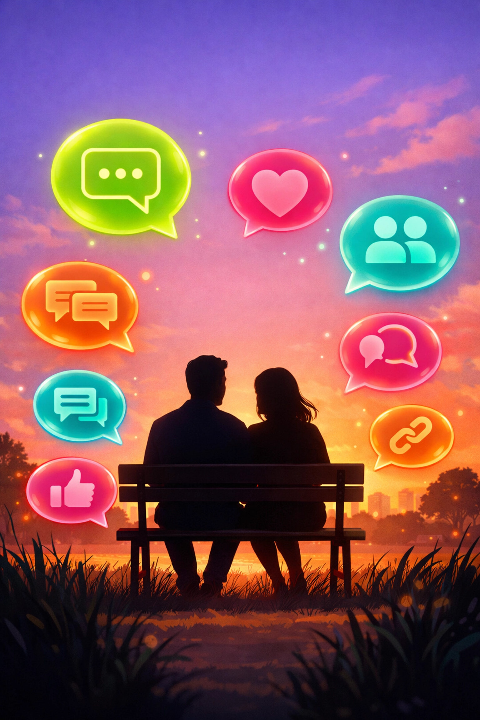 Two people having an open conversation about sexual health and STI testing on a park bench