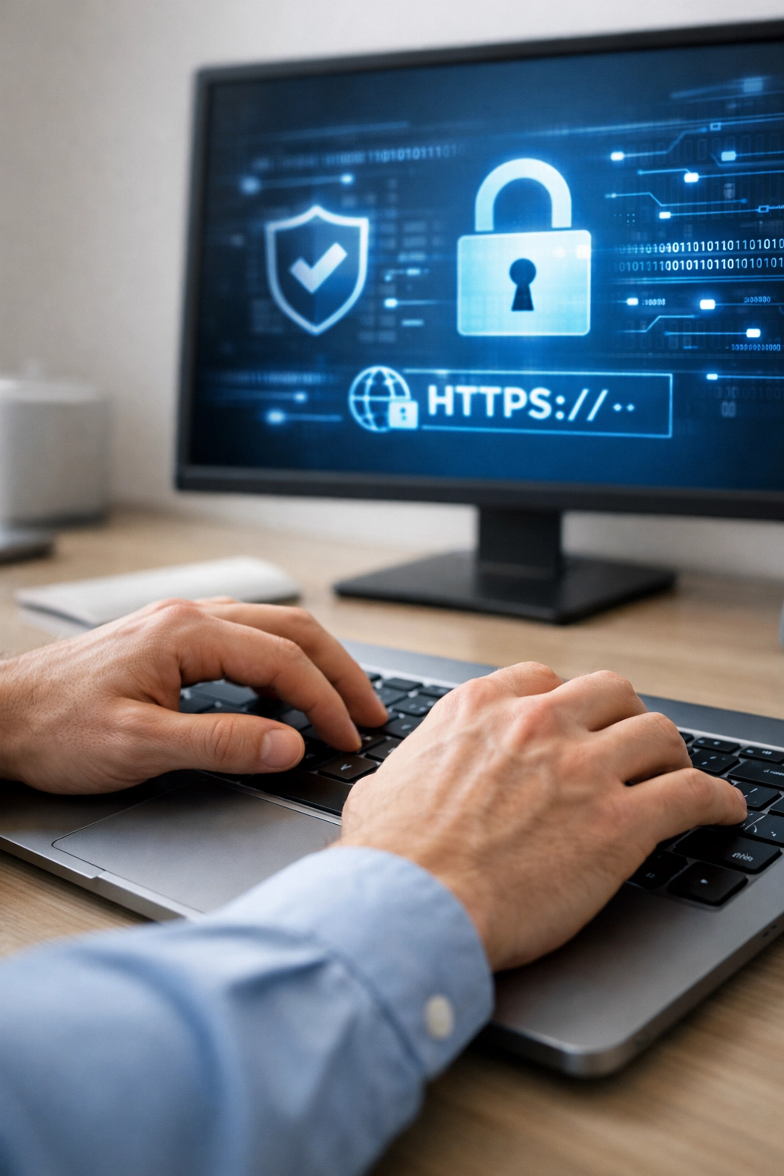 Tax professional ensuring data security protocols during service bureau return preparation process