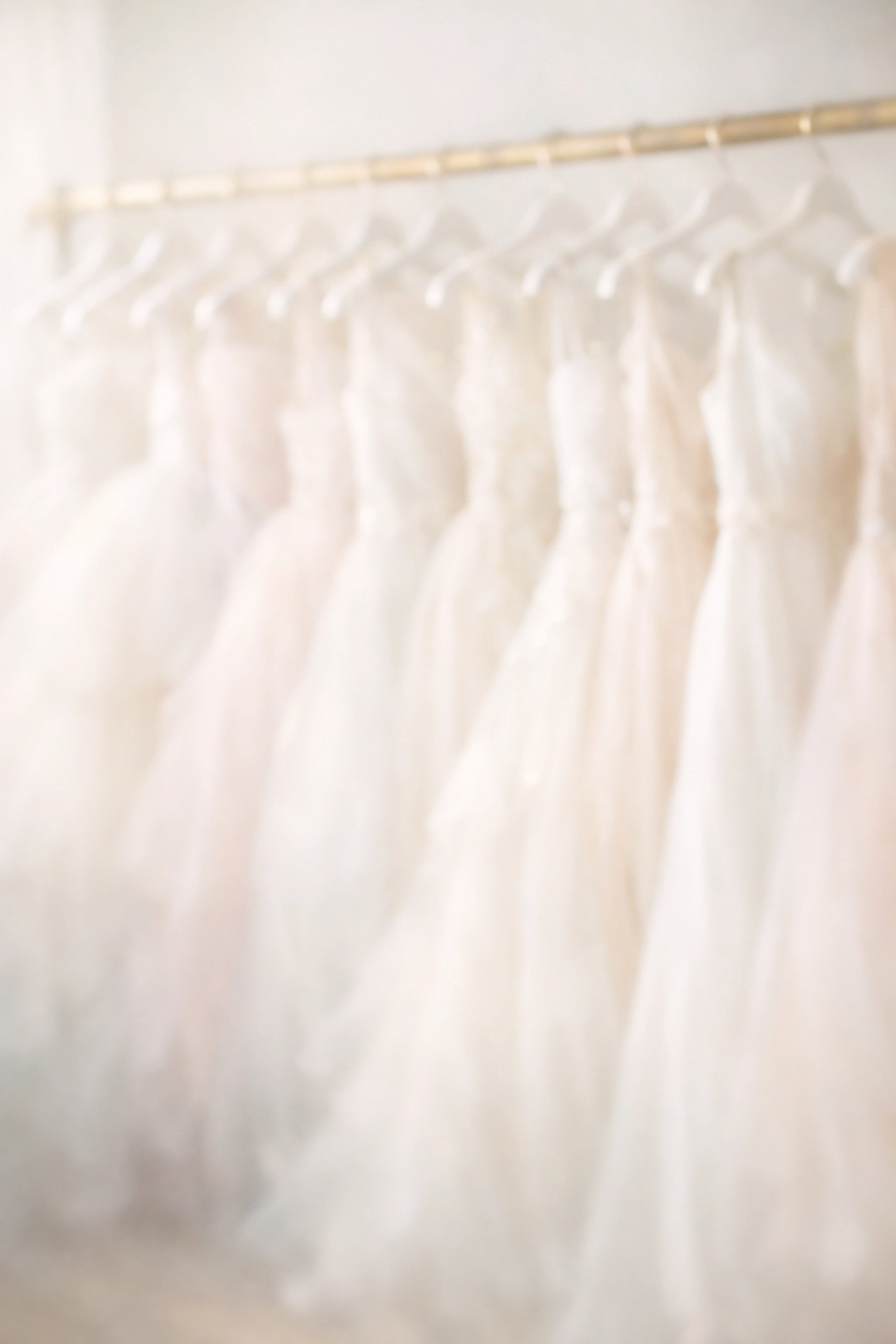 Diverse wedding dress silhouettes and styles at Gail’s Wedding Emporium bridal boutique.