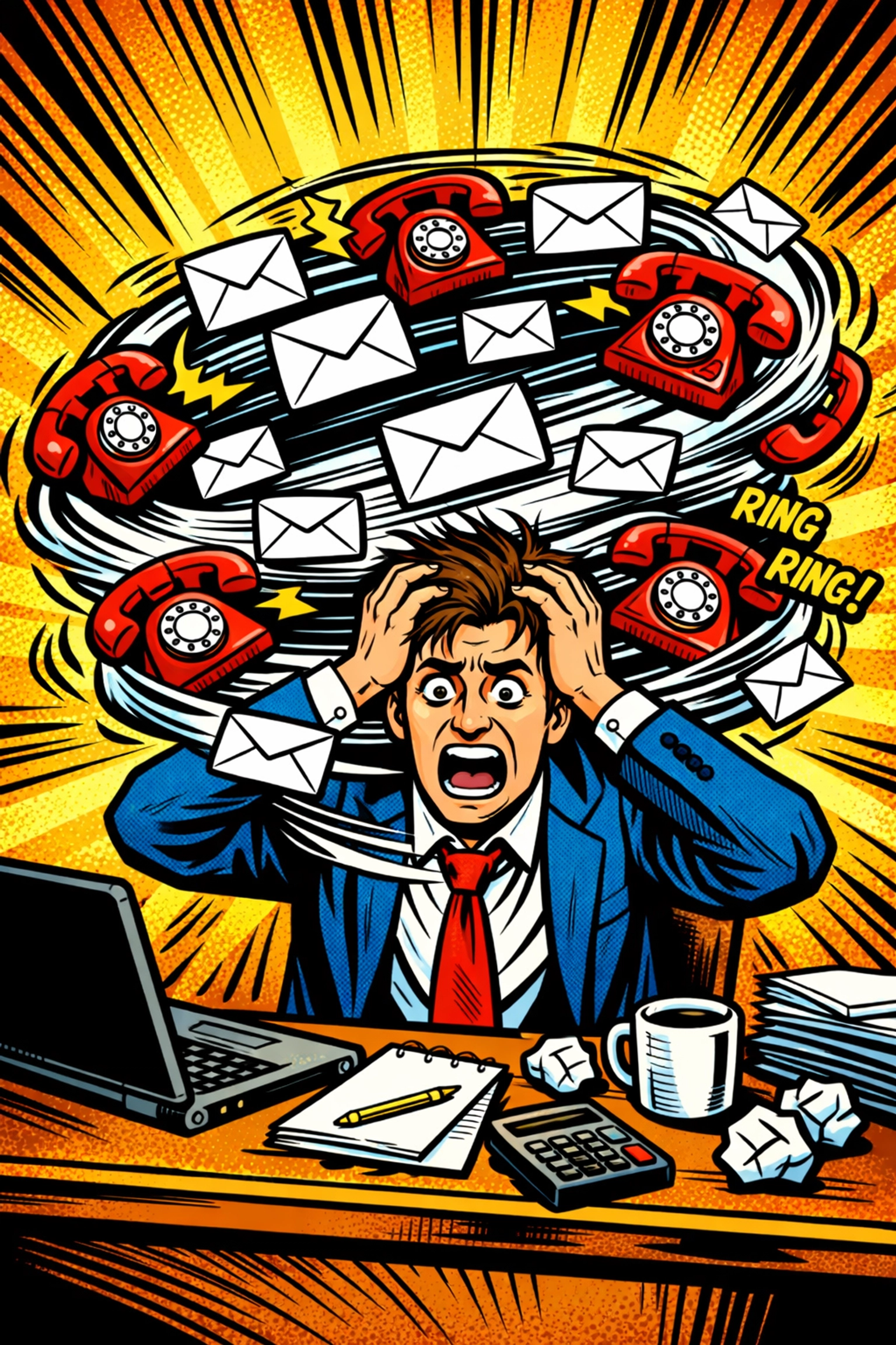 Overwhelmed business owner needing an AI virtual assistant for business to handle admin fatigue.