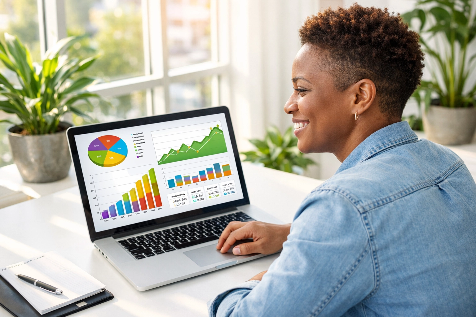 Business owner reviewing financial reports for faster insights and better decision-making Business owner reviewing financial reports for faster insights and better decision-making