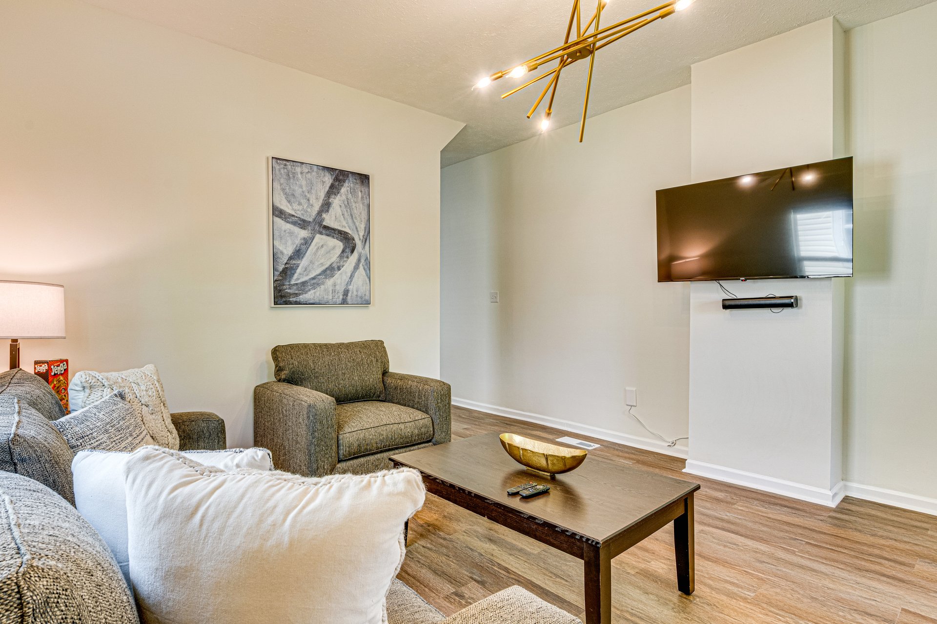 Freshly painted living room