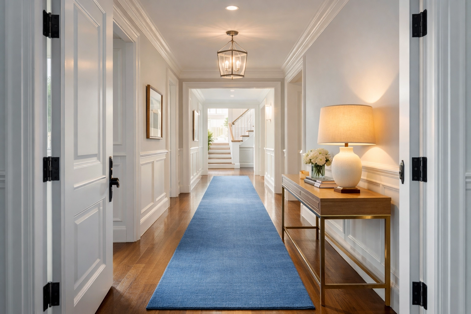 Bright and dust-free home entryway symbolizing a fresh start with expert house cleaning Worcester MA.
