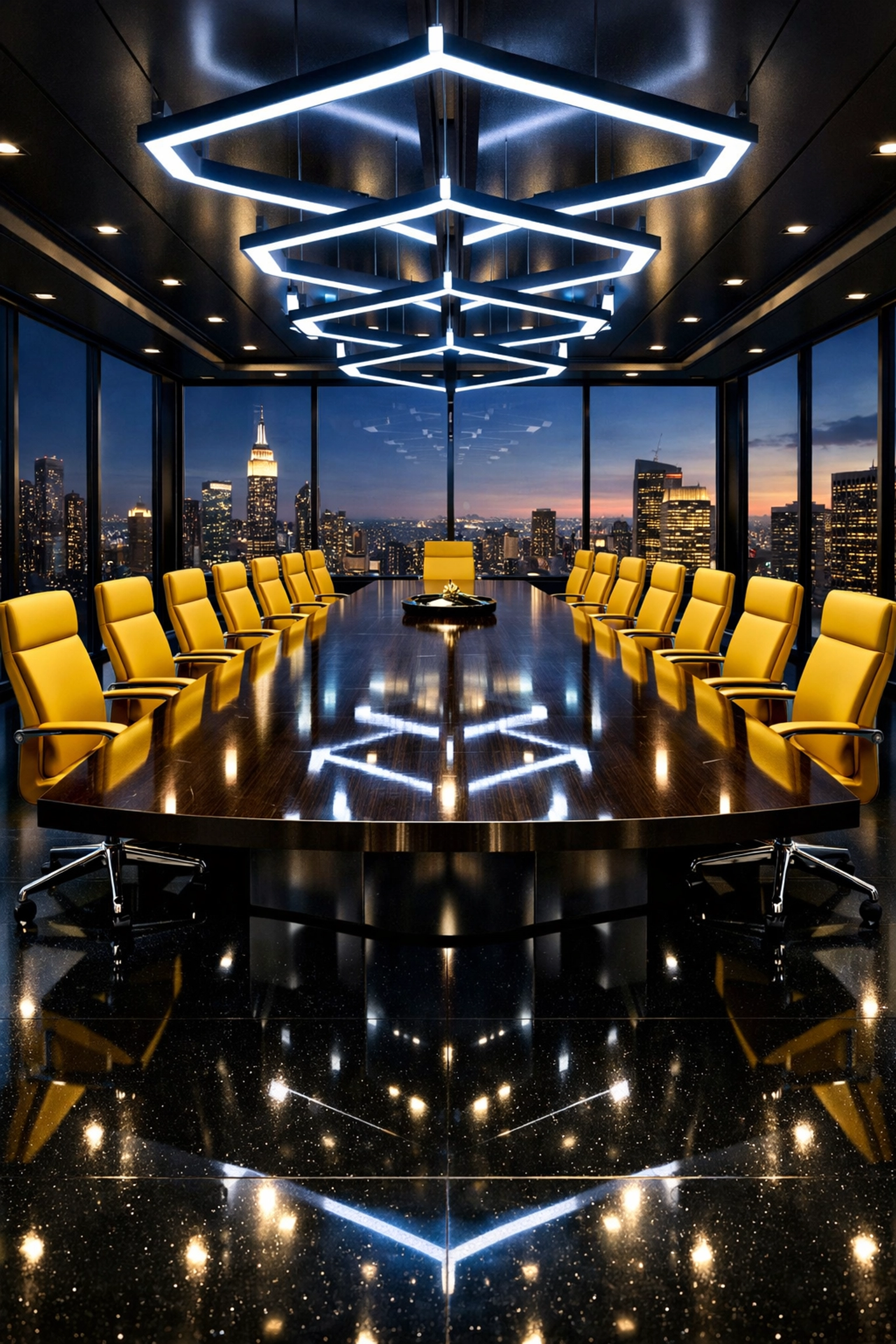 Spotless executive boardroom in Brockton showing high-quality commercial office cleaning results.