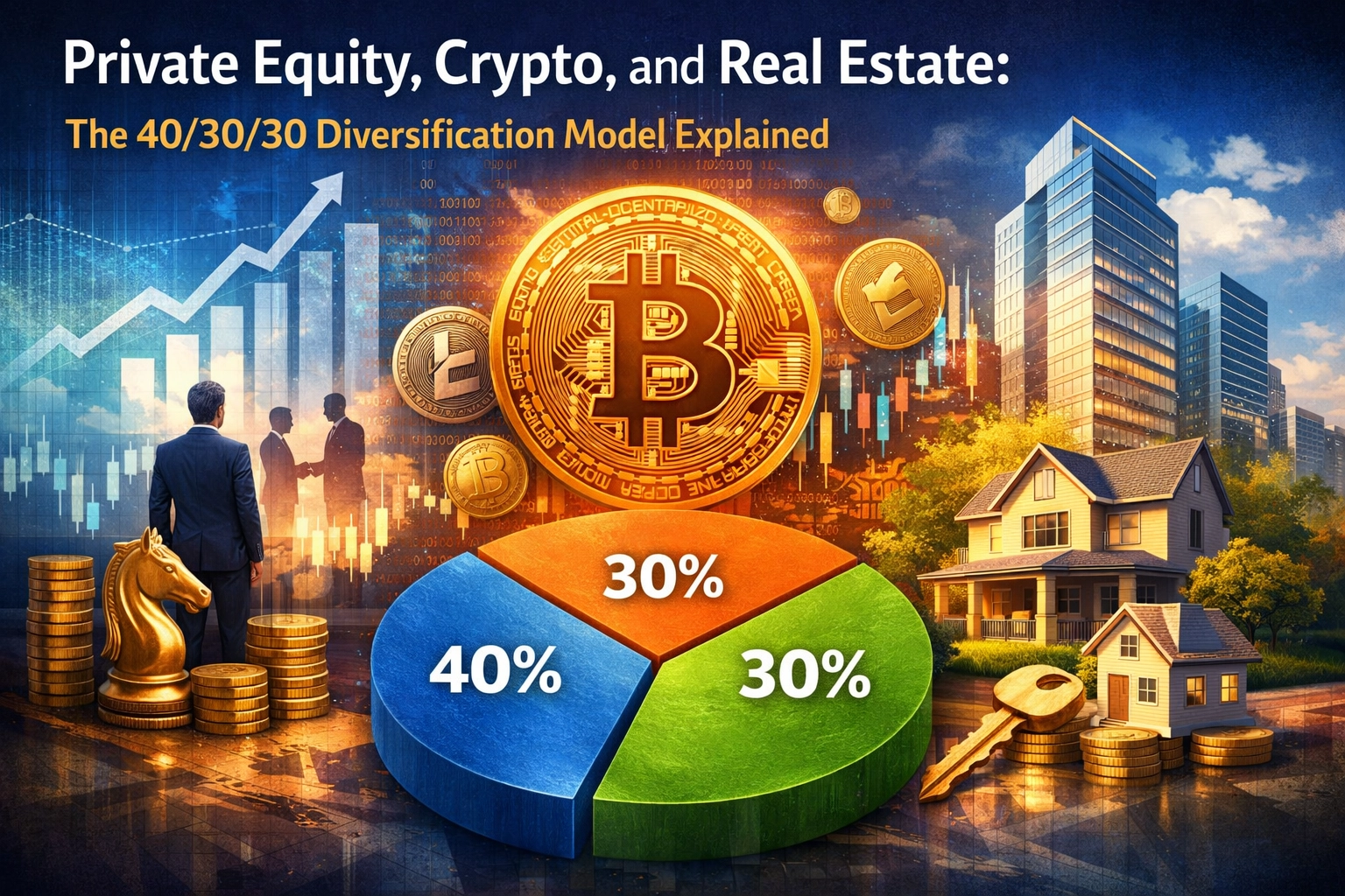 [HERO] Private Equity, Crypto, and Real Estate: The 40/30/30 Diversification Model Explained
