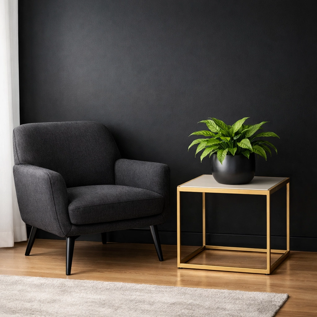 Minimalist living room showcasing high maintenance standards for a professional property inventory.