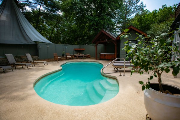 Outdoor Pool Area at Winston Place