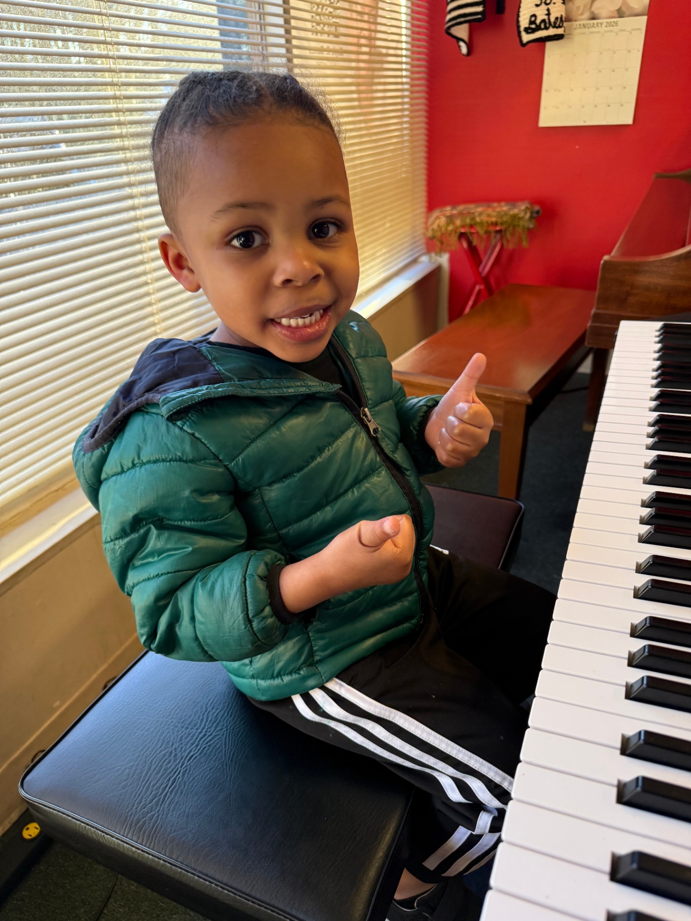 A young child at the piano