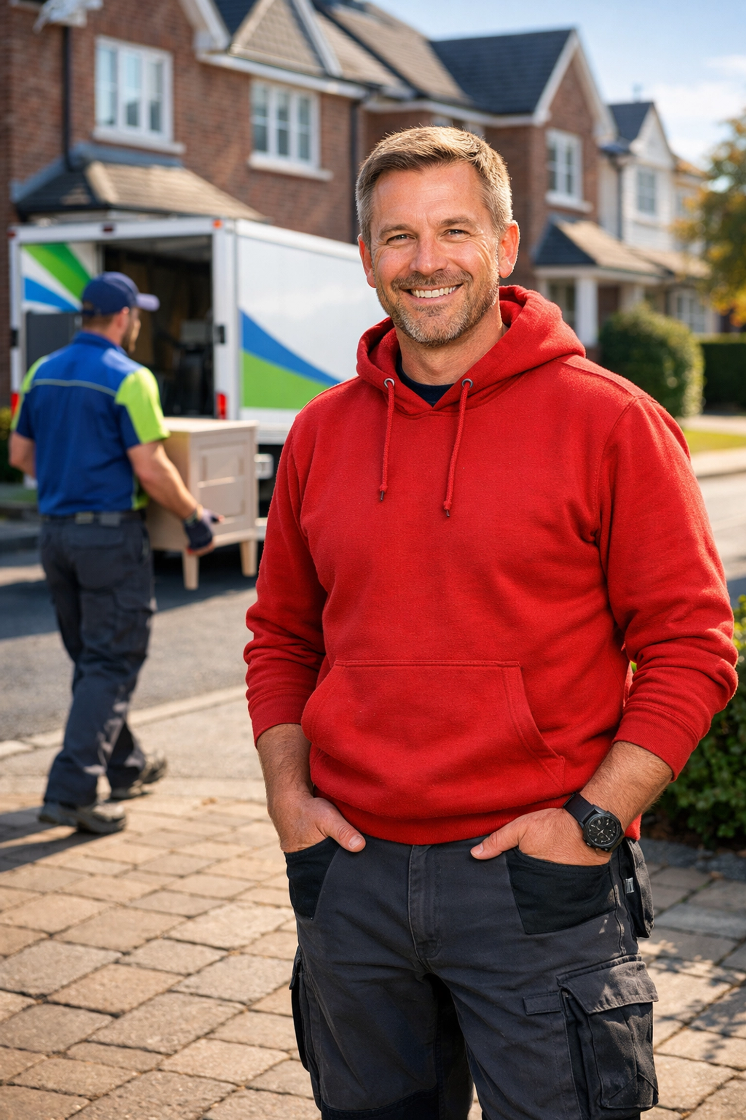 Junk GTA owner Roman K managing a residential decluttering and furniture removal job in Newmarket.