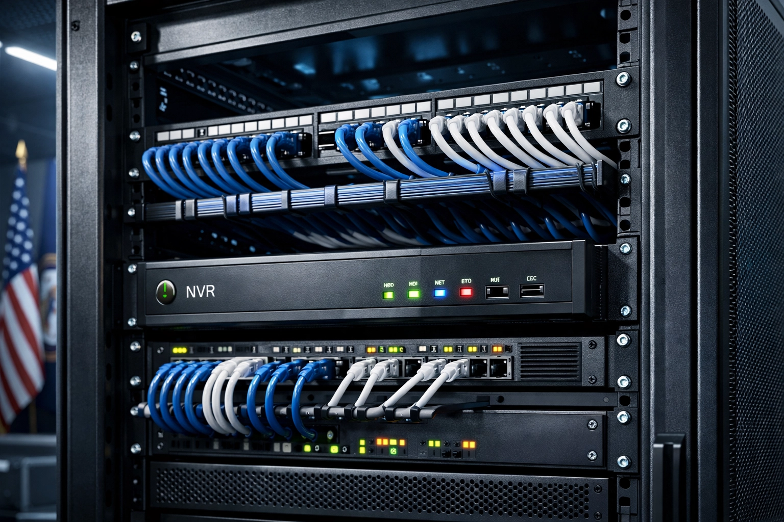 On-premises NVR setup for managed IT services and security in Lexington KY.