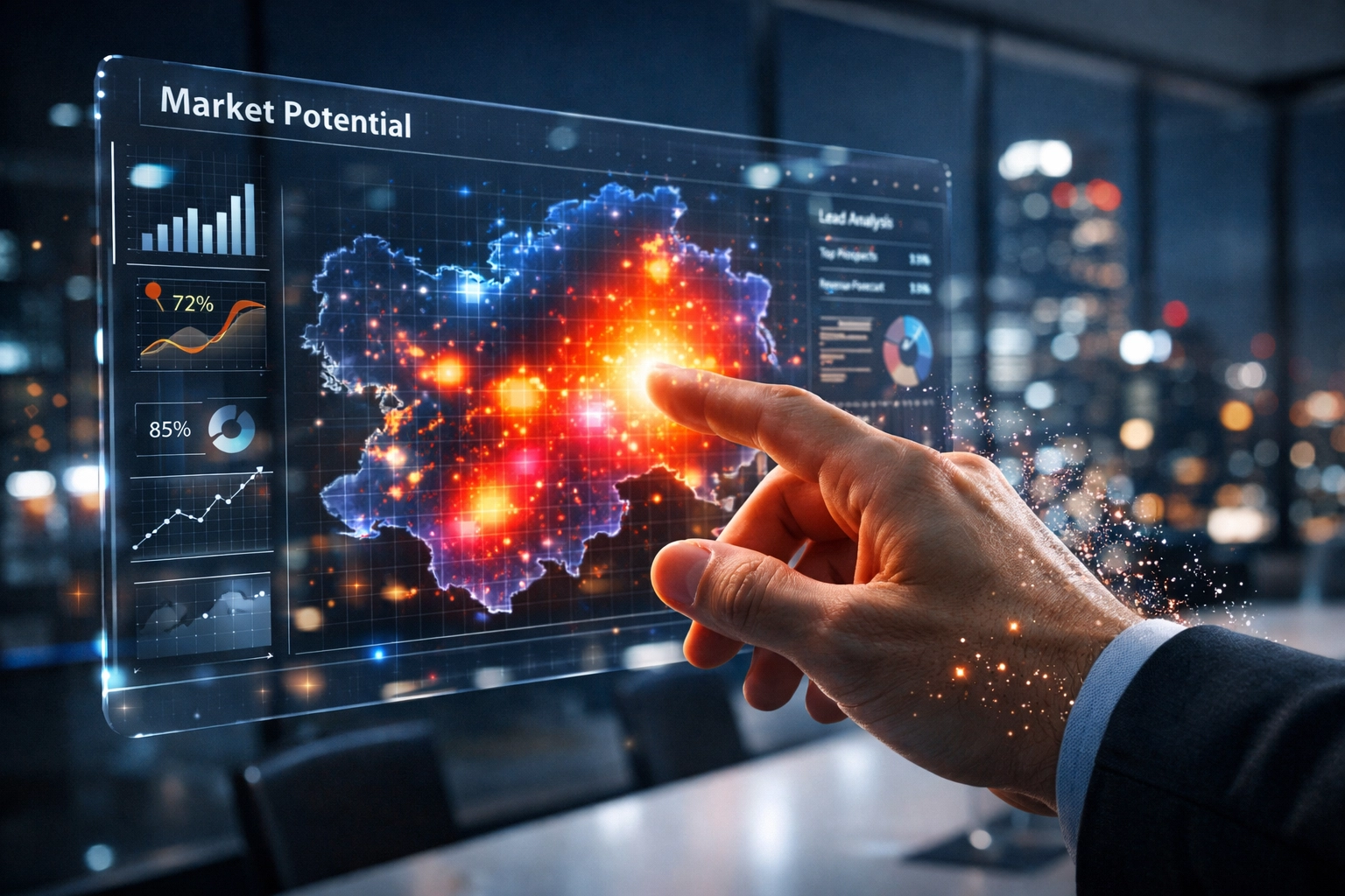 Ein KI-Dashboard im Vertrieb zur Visualisierung und Priorisierung wertvoller Kundenkontakte.