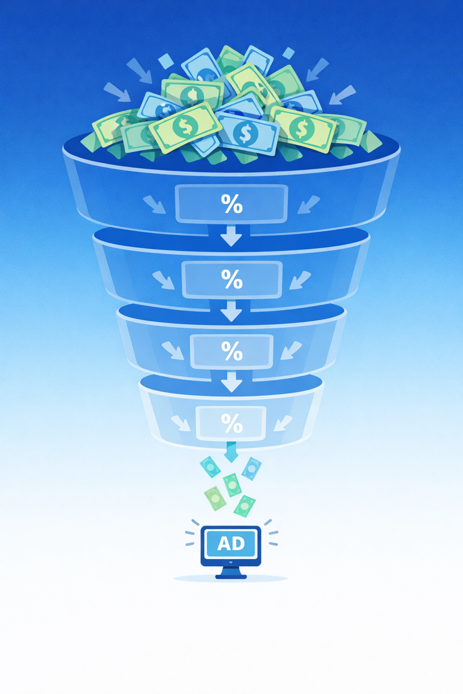 Traditional political ad agency markups reducing campaign budget through multiple middlemen layers