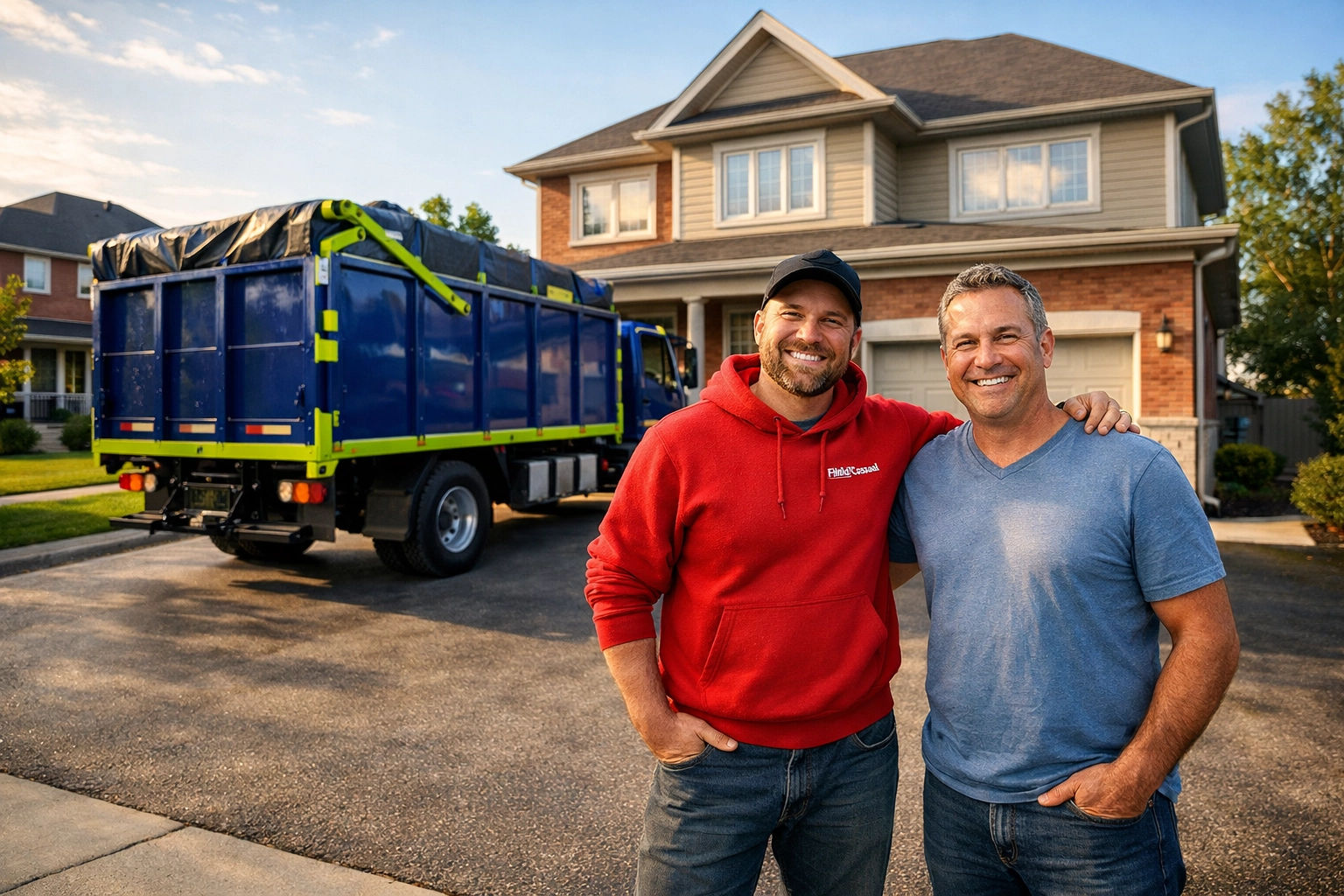 A clean Innisfil driveway after successful same-day junk removal in Simcoe County by Junk GTA.