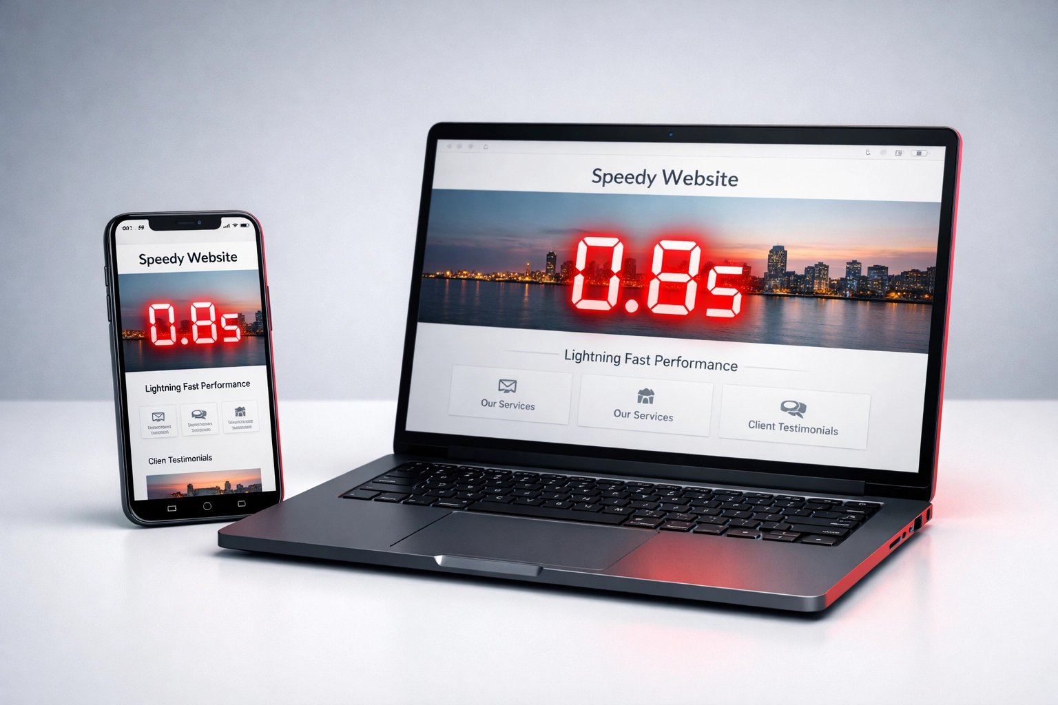 Fast website load times under one second on multiple devices