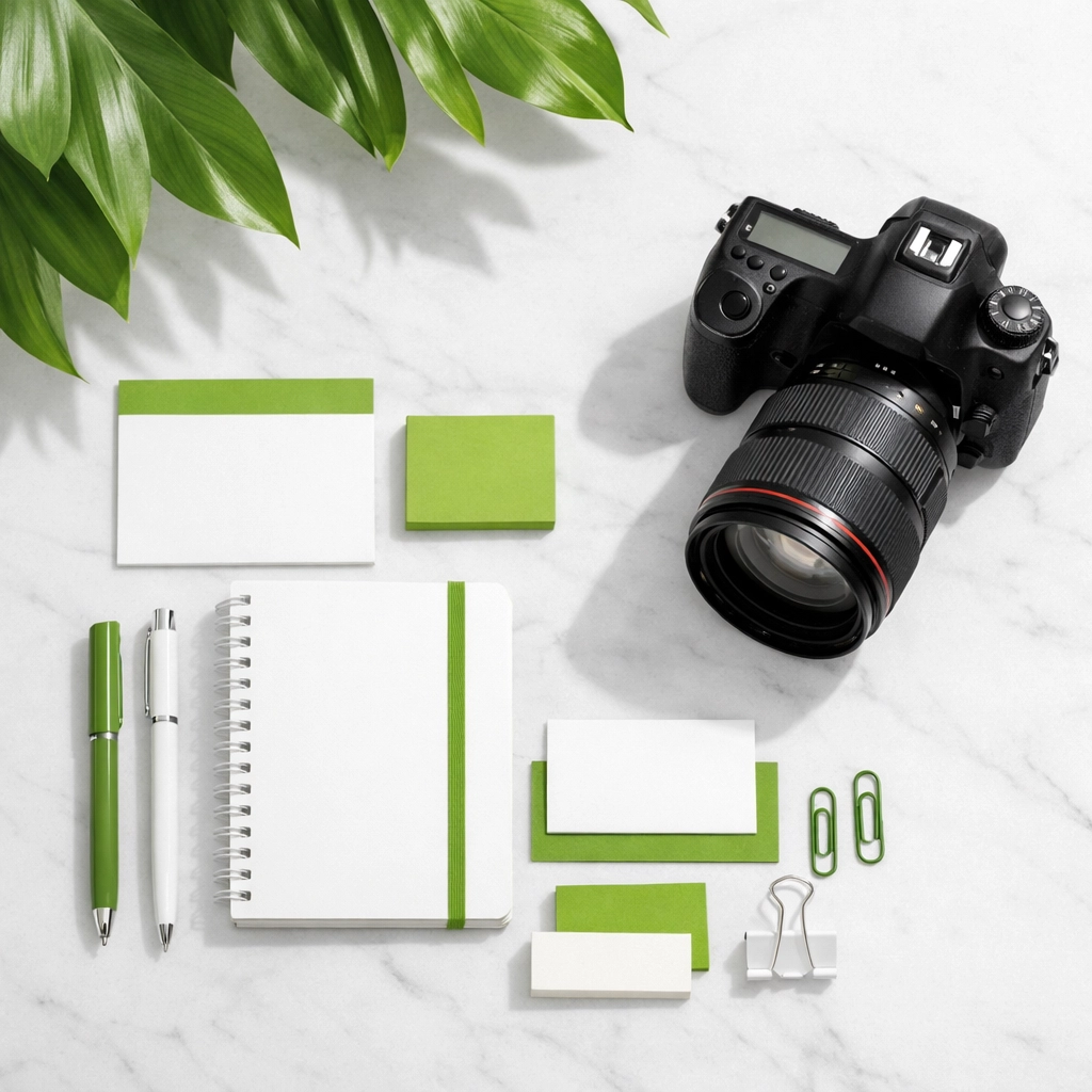 Modern creative workspace with tools for generating fresh content and blog updates for local business growth.