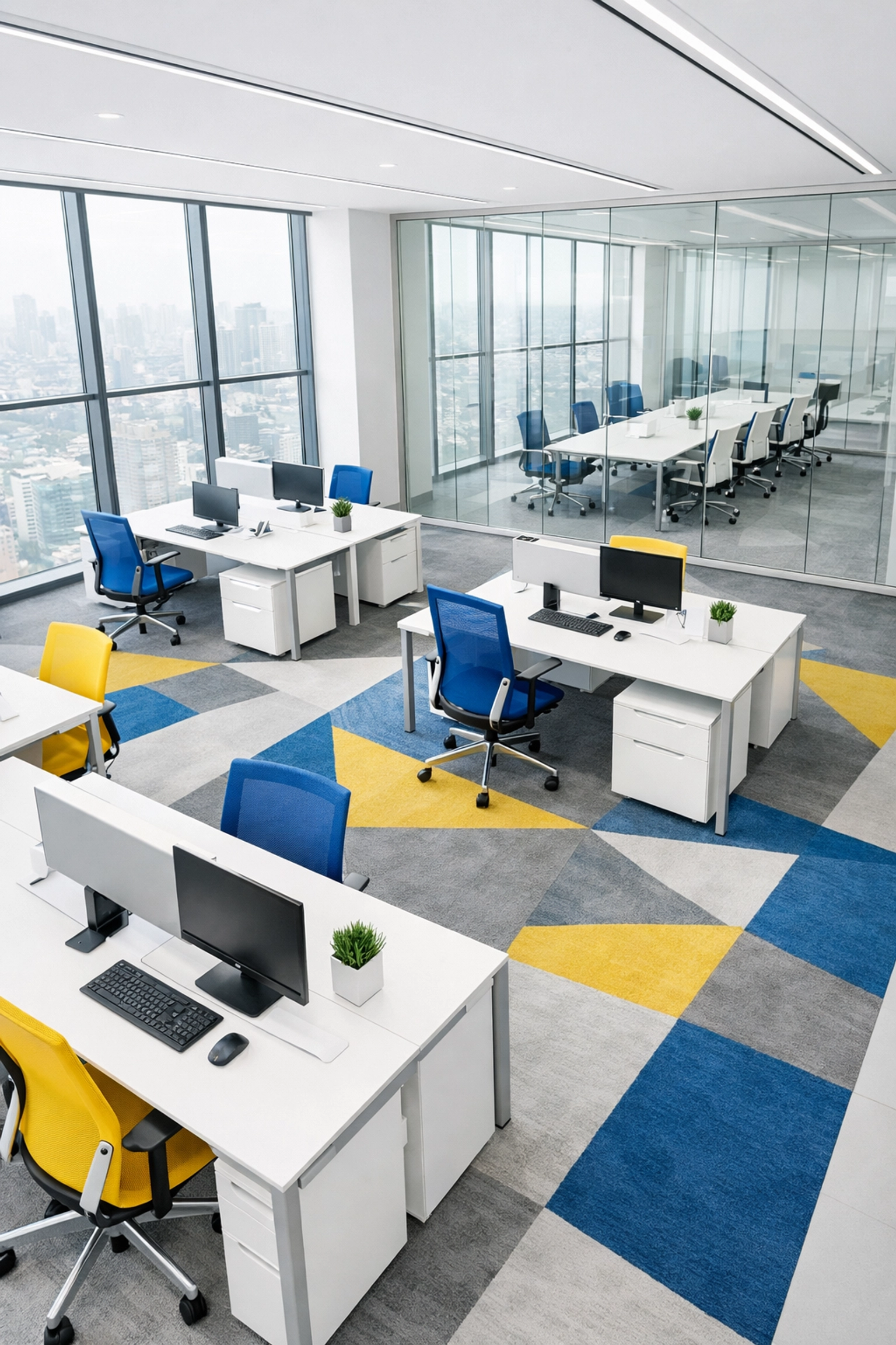 Immaculate modern office space showcasing affordable house cleaning in Leominster for businesses.