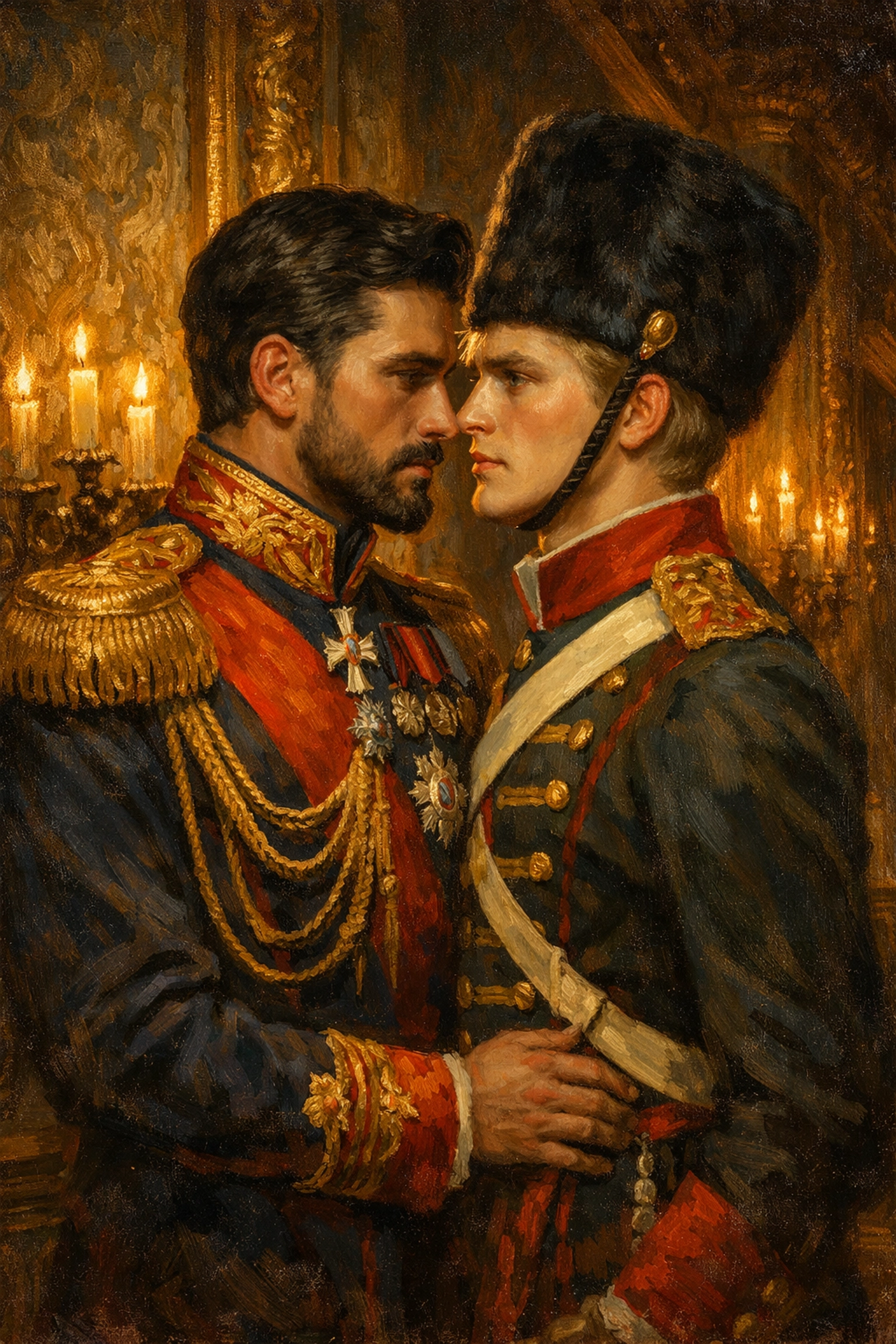 Grand Duke and palace guard in forbidden gay romance during Imperial Russia 1890s