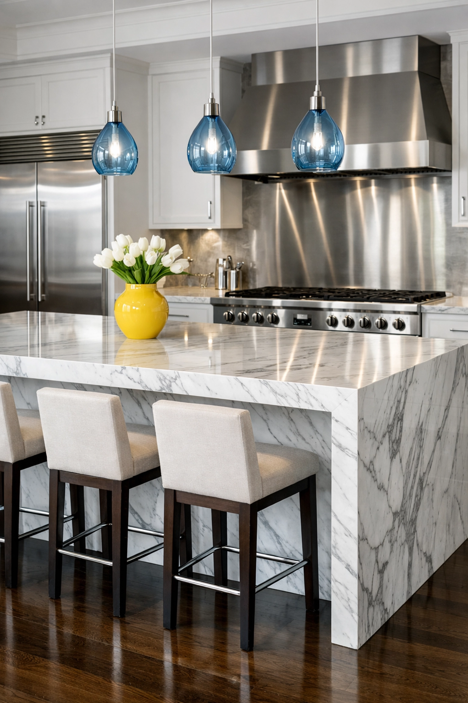 Deeply cleaned luxury kitchen in Wellesley highlighting elite house cleaning services MA.