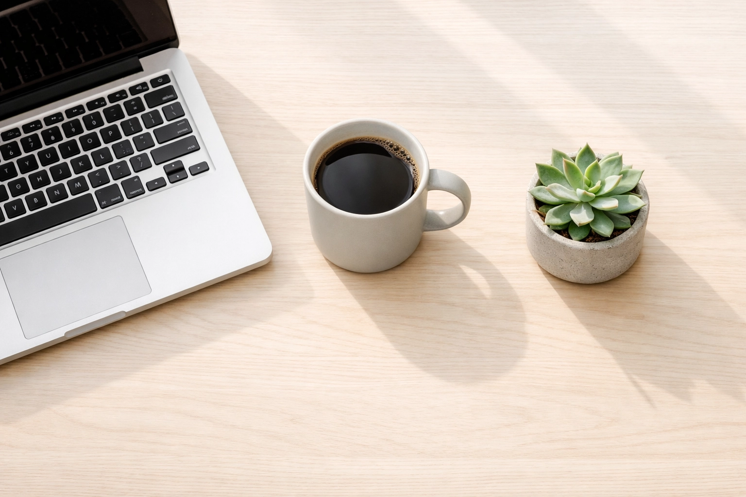 Minimalist workspace symbolizing efficient hotel operations and modern hospitality tech.