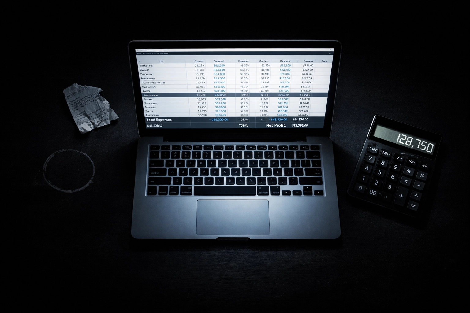 Calculating full SDR costs on spreadsheet showing $90K-$120K annual expenses