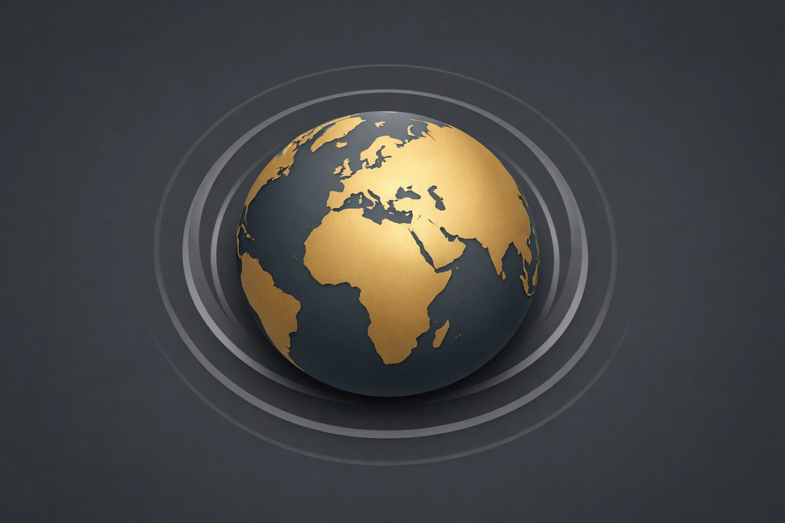 A stylized globe highlighting the Middle East with ripples representing the global impact of regional conflict.